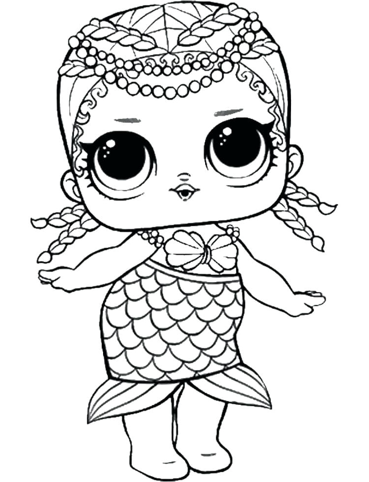 Merbaby LOL Surprise Doll Coloring Page