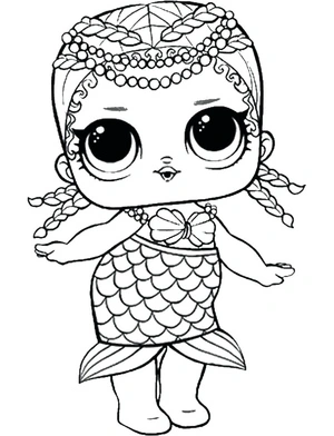 Merbaby LOL Surprise Doll Coloring Page