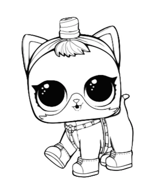 New Kitty LOL Surprise Pets Coloring Page