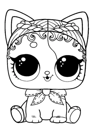 Perfect Spike LOL Surprise Pets Coloring Page