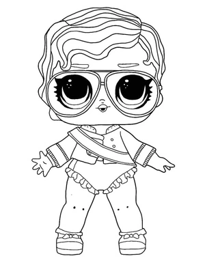 Shimone Queen from the LOL Surprise Hairgoals collection Coloring Page