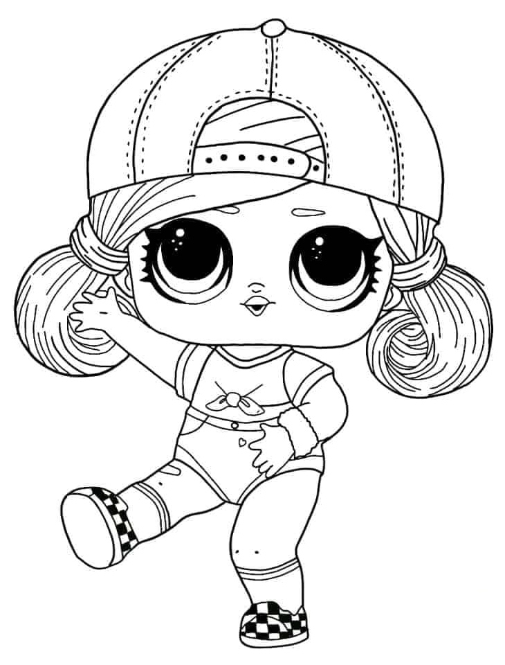 Skater Girl LOL Surprise Hairgoals Coloring Page