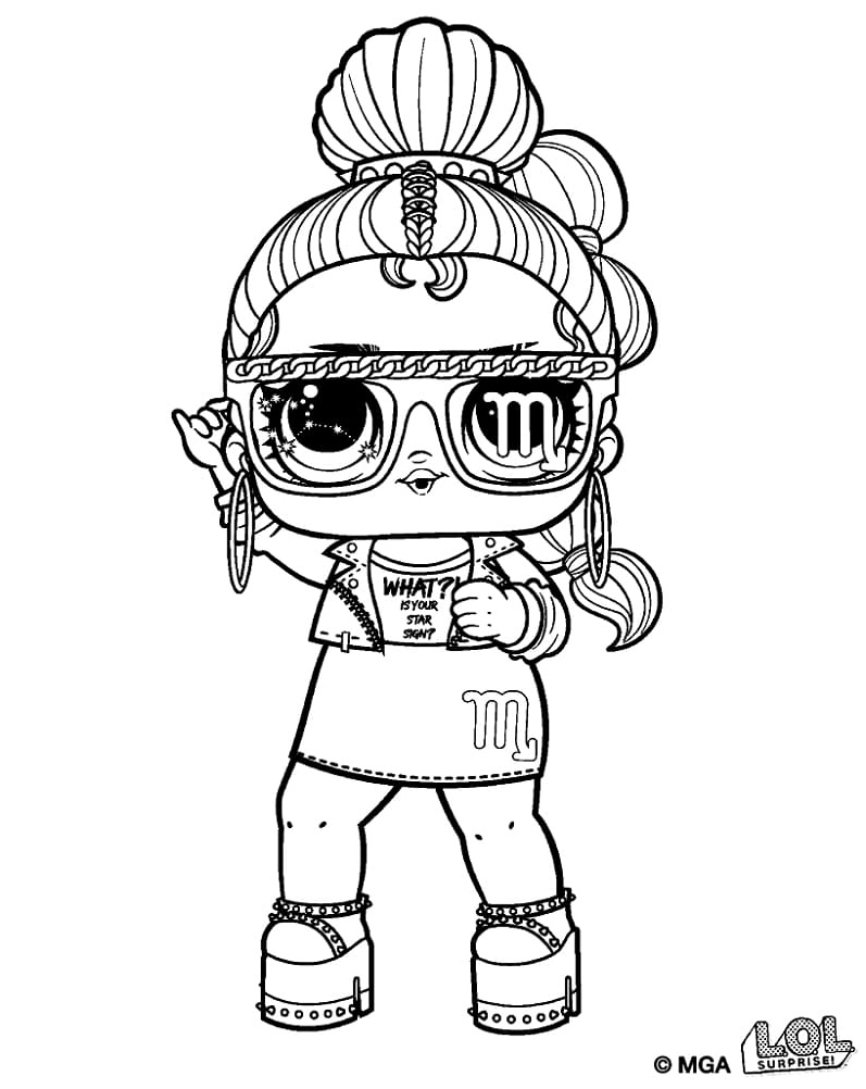 Sting Girl LOL Surprise Doll Coloring Page