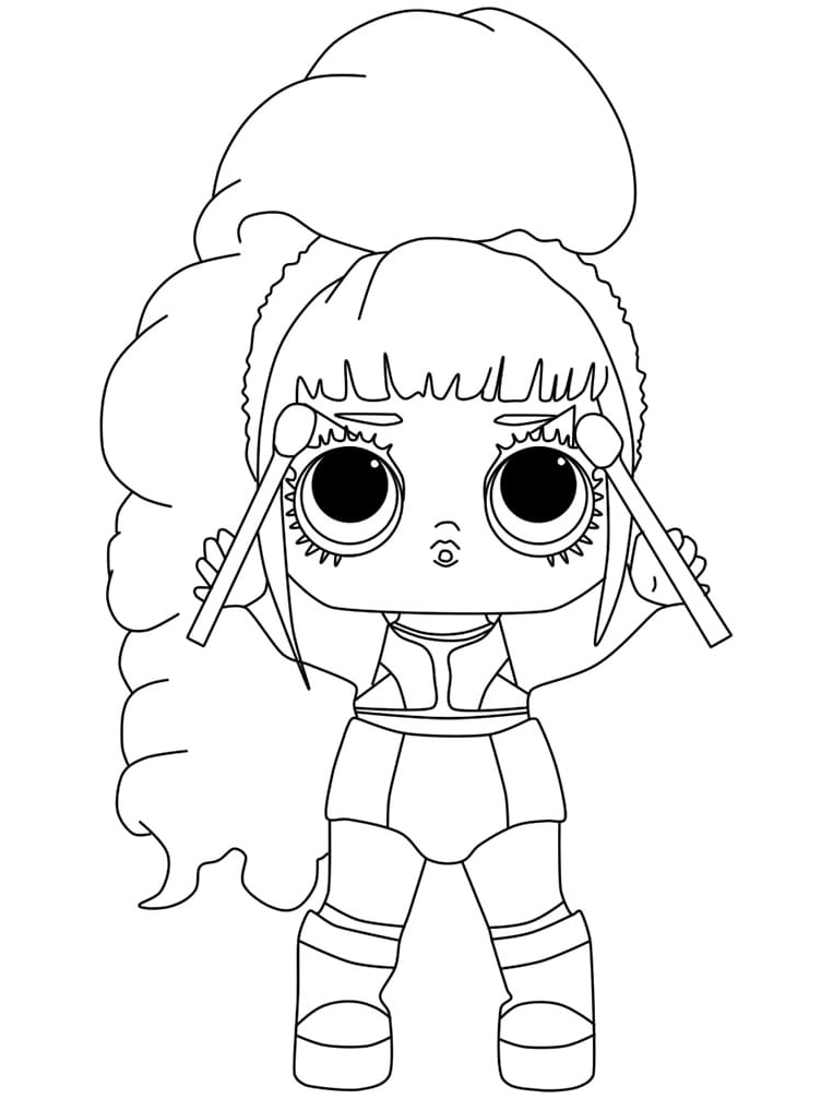 Stix Queen - LOL Surprise Doll Coloring Page