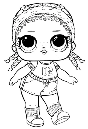 Surprise Doll with Kicks Coloring Page