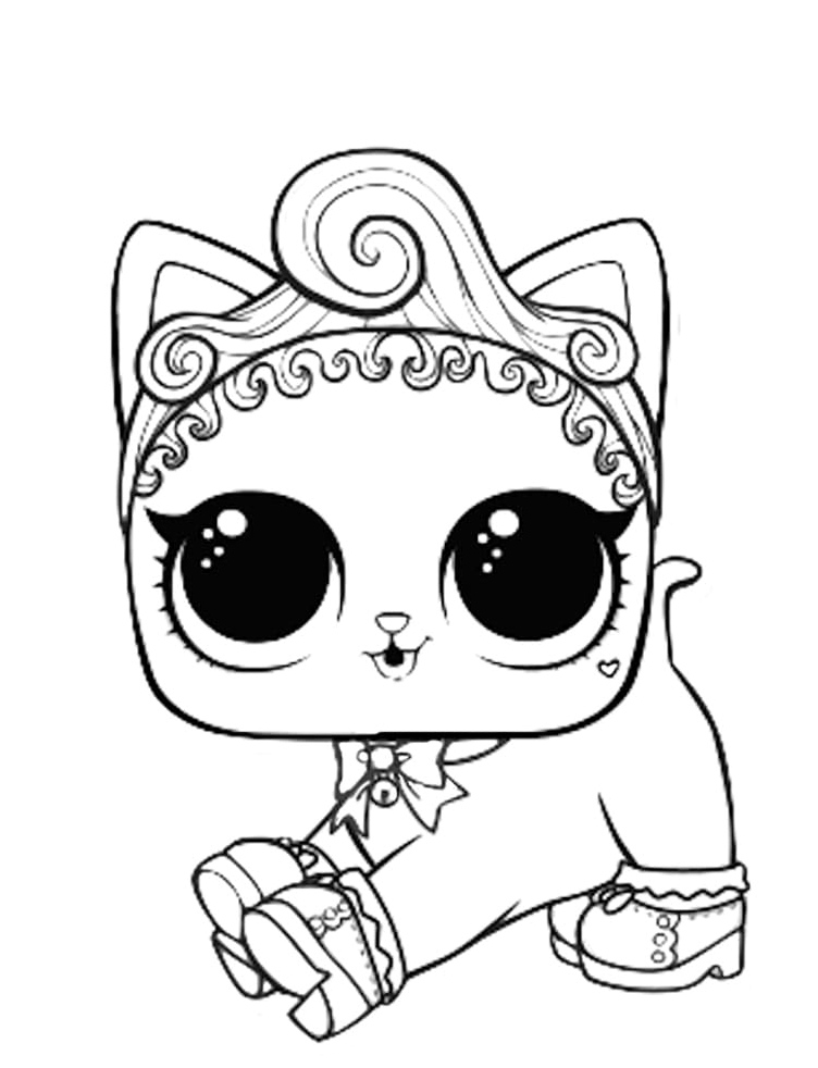 Surprise Pets: Regal Kitty Cat Coloring Page