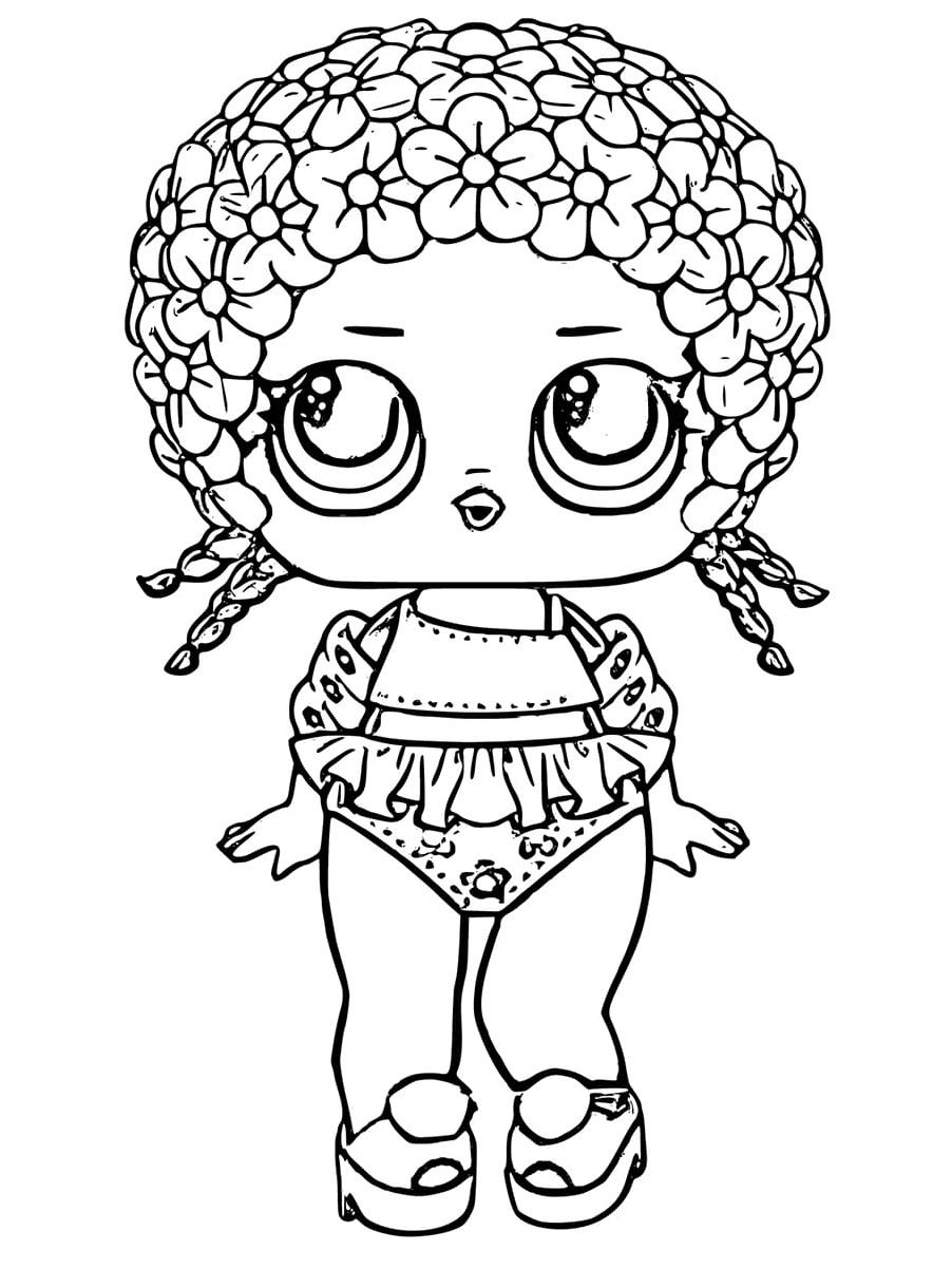 Synchronized Swimmer LOL Surprise Doll Coloring Page