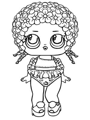 Synchronized Swimmer LOL Surprise Doll Coloring Page