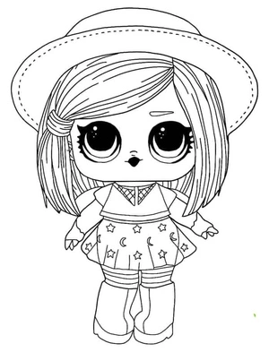 Witchy Baby LOL Surprise Hairgoals Coloring Page