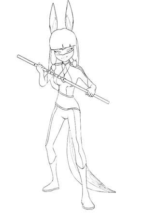 Alya standing on the coloring page Coloring Page