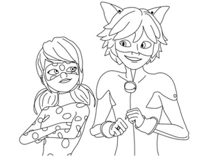 Friendly Ladybug and Cat Noir