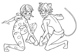 Simple Ladybug and Cat Noir