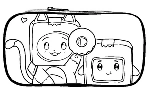 Foxy and Boxy from LankyBox Coloring Page