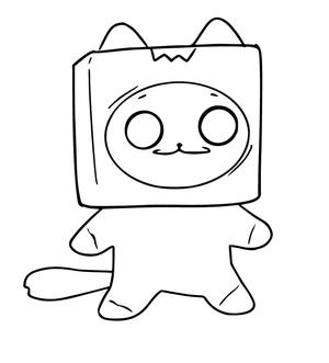 Foxy Image by LankyBox Coloring Page