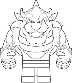 Bowser from Lego Coloring Page