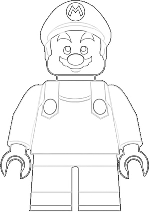 Printable Super Mario Lego Coloring Page