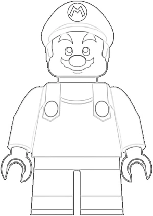 Printable Super Mario Lego Coloring Page Coloring Page