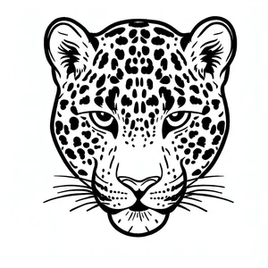 Leopard Face Coloring Page Coloring Page