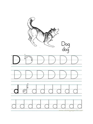 Tracing the Letter D - Simple Version