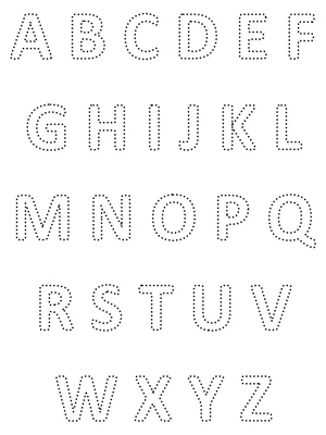 Tracing Worksheet for the Alphabet Coloring Page