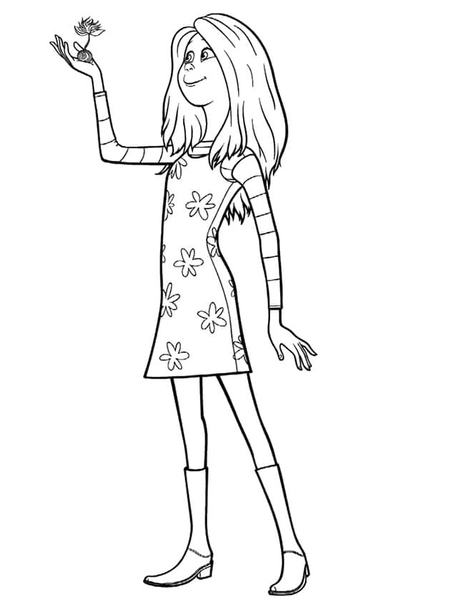 Coloring Page: Audrey from The Lorax Coloring Page