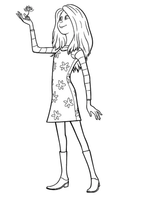 Coloring Page: Audrey from The Lorax Coloring Page