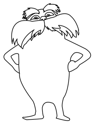 Coloring page featuring The Lorax
