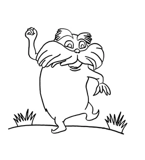 Happy Lorax Coloring Page