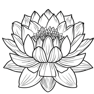 Exquisite Lotus Coloring Page