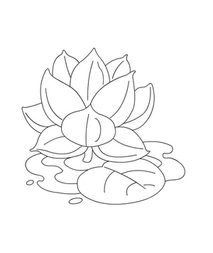 Print Lotus Coloring Page