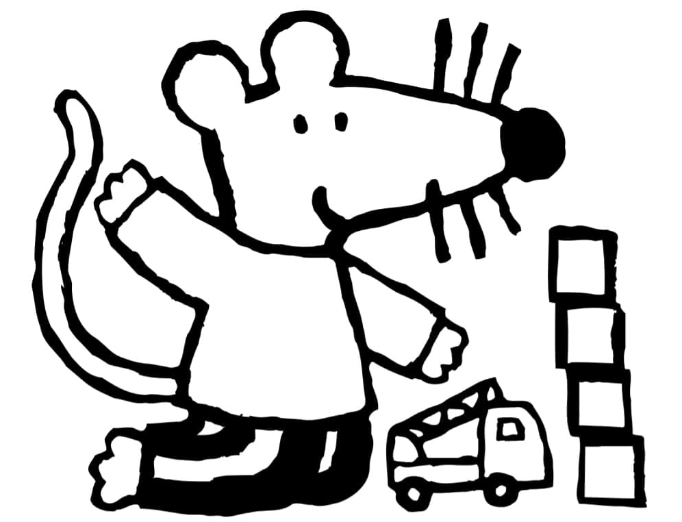 Joyful Maisy Coloring Page