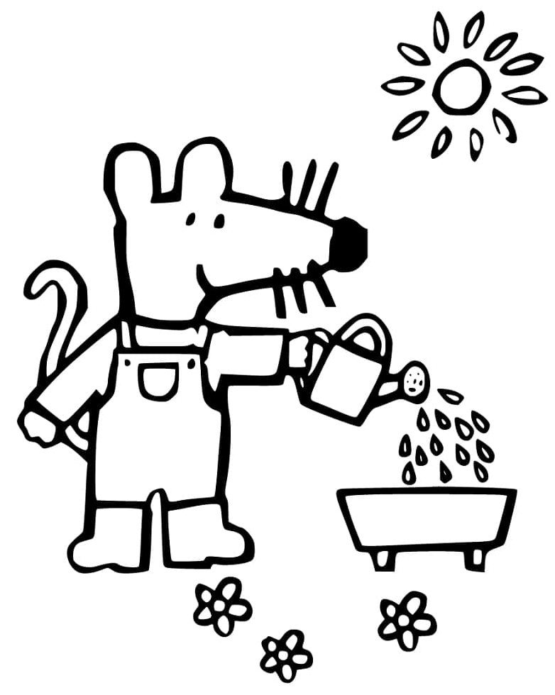 Maisy's Delightful Coloring Page Coloring Page