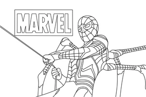Iron Spiderman Coloring Page