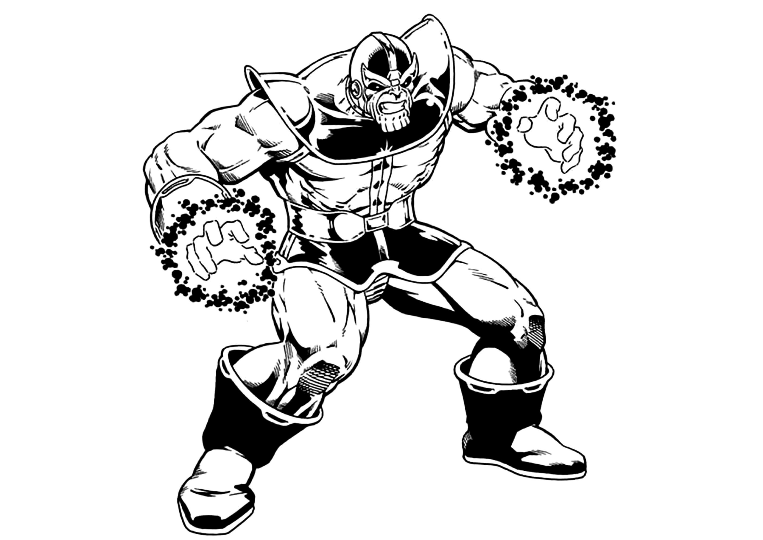 Thanos the Menacing Coloring Page