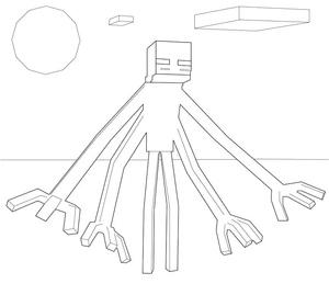Enderman Mutant Coloring Page
