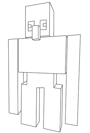 Iron Golem from Minecraft Coloring Page