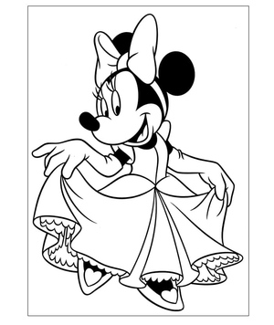 Minnie Mouse in an Elegant Gown