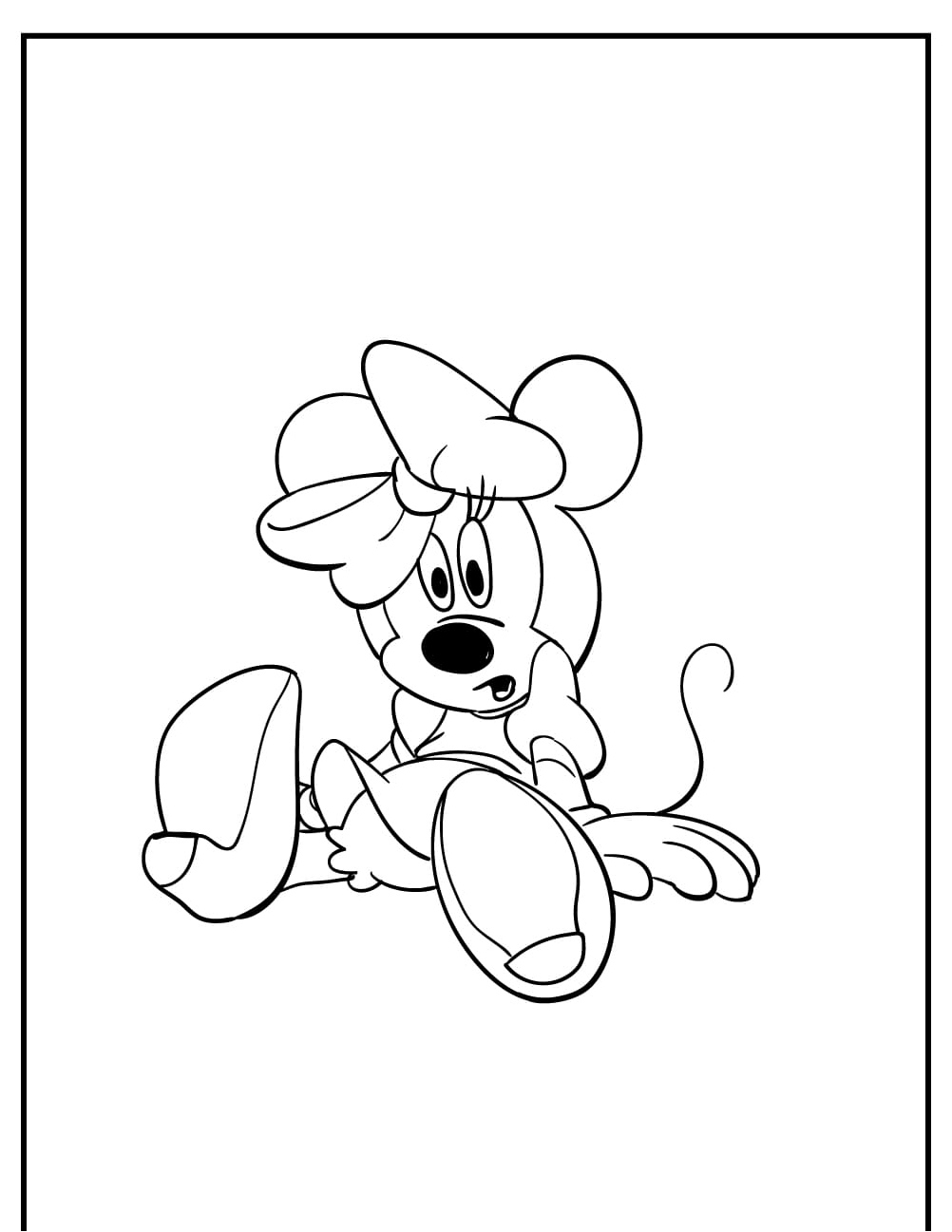 Minnie's Attention Wanders Coloring Page