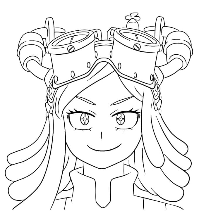 Coloring Page: Mei Hatsume from My Hero Academia Coloring Page