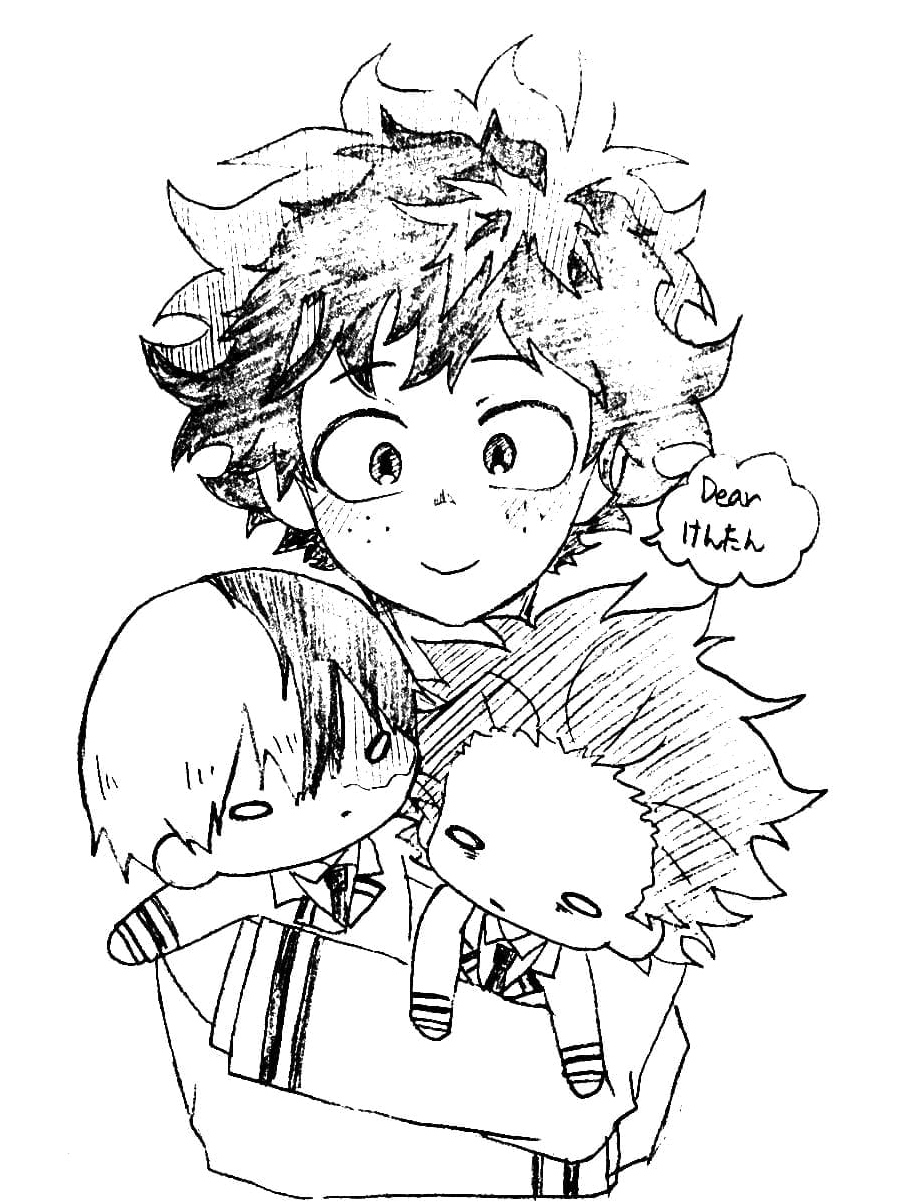 Coloring Page of My Hero Academia Coloring Page