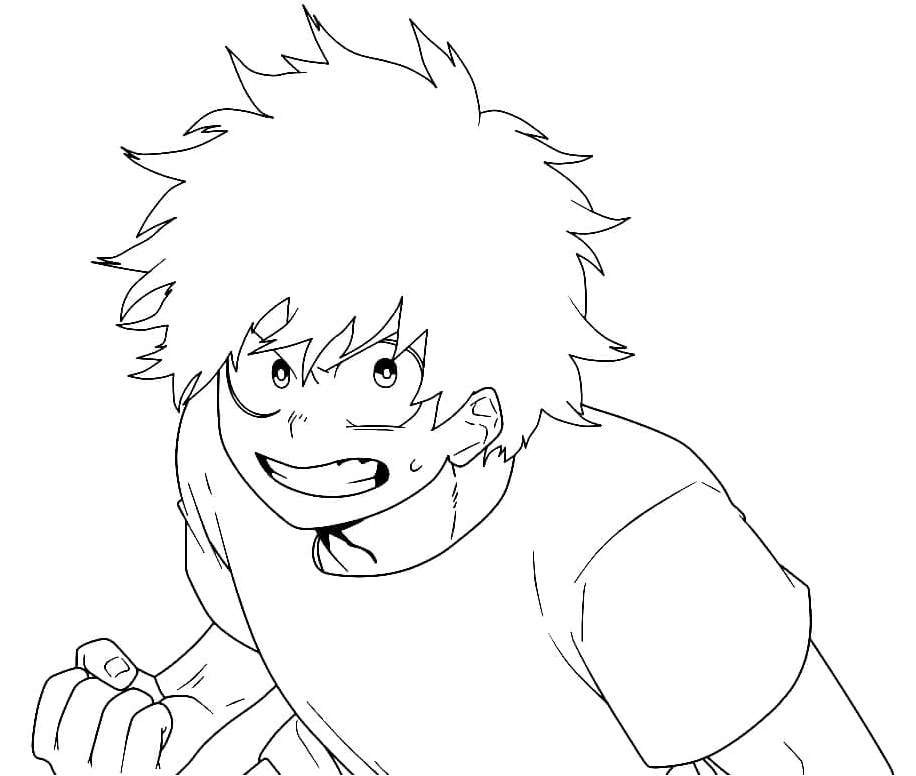 Midoriya Printable Coloring Page Coloring Page