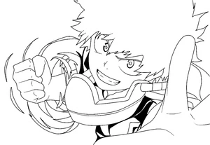 Printable featuring the awesome Midoriya Coloring Page