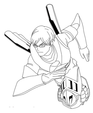 Tenya Iida from My Hero Academia - Coloring Page