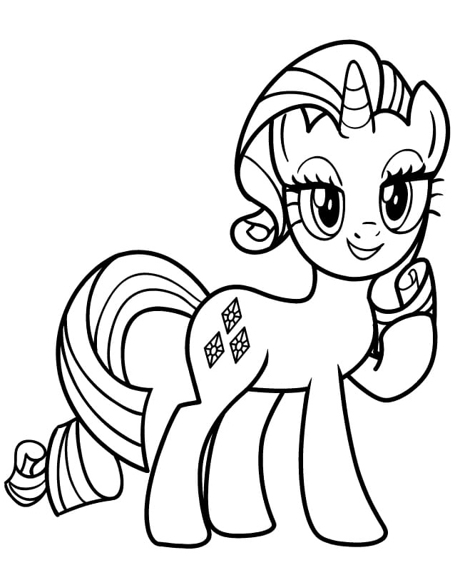 Adorable Rarity Coloring Page
