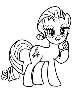 Adorable Rarity Coloring Page