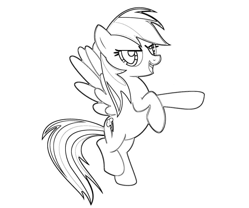 My Little Pony: Rainbow Dash Coloring Page