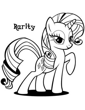 Sweet Rarity Coloring Page