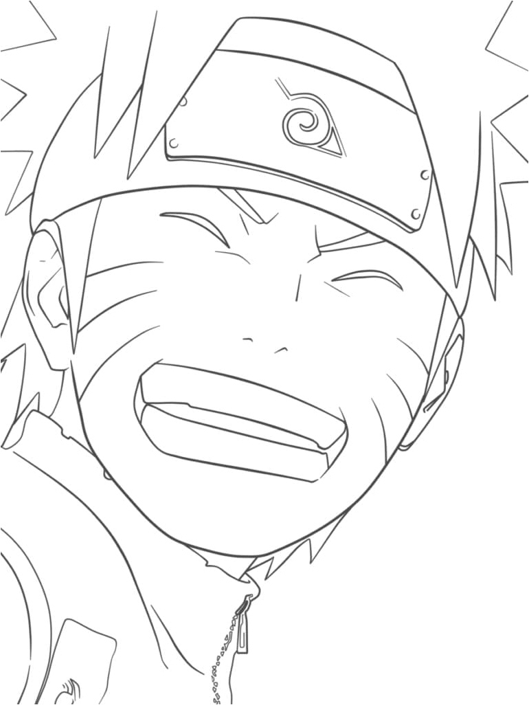 Happy Naruto Coloring Page