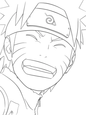 Happy Naruto Coloring Page