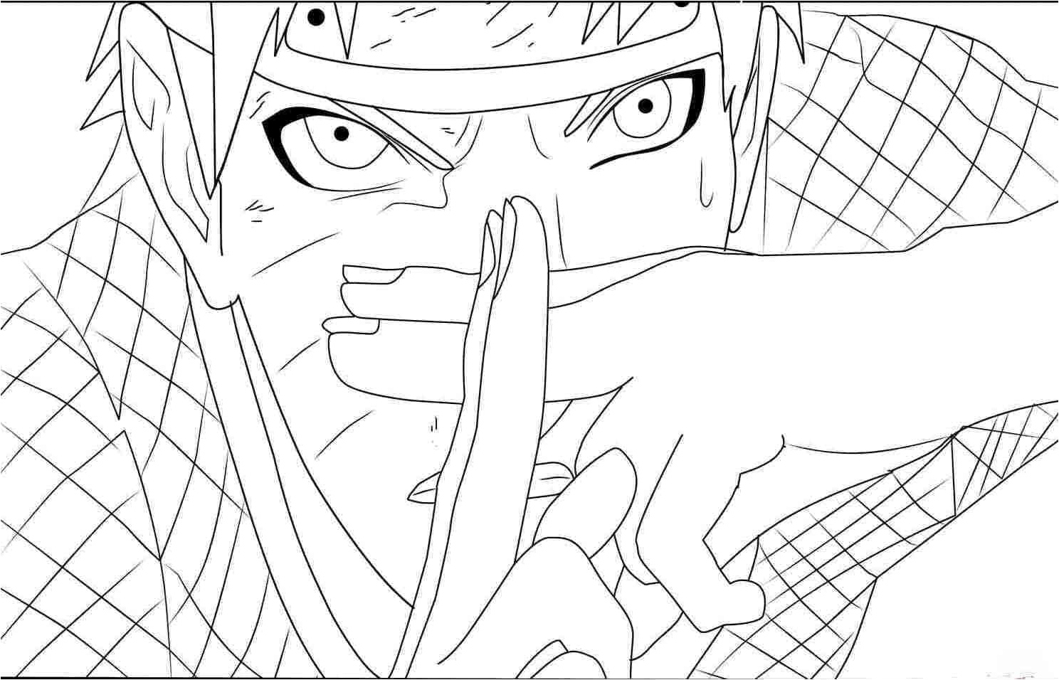 Naruto's Shadow Clone Technique Coloring Page